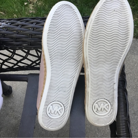 MK Kristy Slides Lace up Casual Shoes.EUC Mauve Pink with Copper accents. - Picture 3 of 4